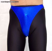 hot blue thong and spandex