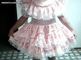 frilly pink dress