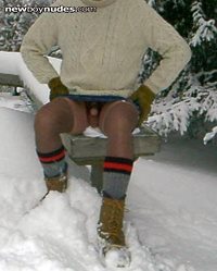 My dick has cold ... any ideas about how to warm him up? (pix taken on a sk...