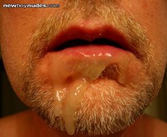 I love how his cum coats my lips. It would make great lube for another cock...