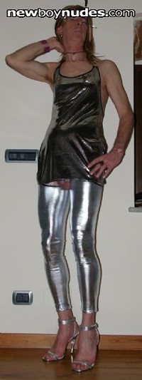 silver leggings