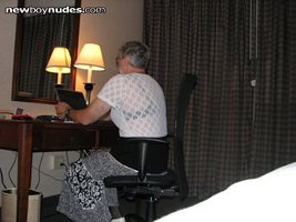 Working in a hotel room