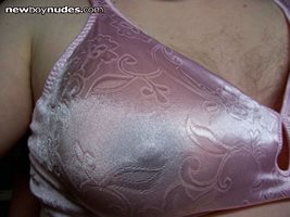 new pink bra, close up