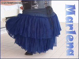 Corset and Blue UnderSkirt