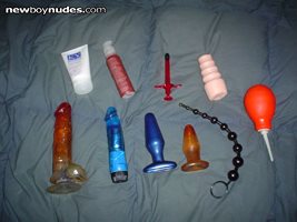 a pic of all my toys (which i do love to use btw... heehee will do requests...