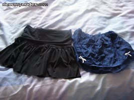 mini slip and mini skirt