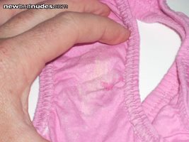 Cum load panties!! took these off a clothesline! They had a large cum dump ...