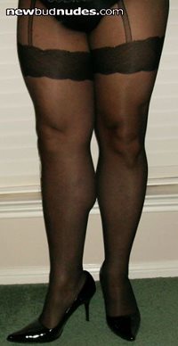 Black Garter Style Pantyhose