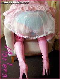 Sissy Underskirt Pink Boots U like.....tell me ....u sluts