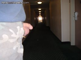 i got brave and pulled my cock out in the hallway of the hotel. i guess its...