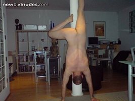 My naked handstand! LOL