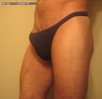 I LOVE the way a bulging dick looks in panties!