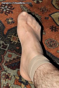 Just nylon on my foot