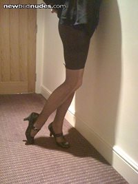 All Business Like in Pantyhose Dress
