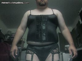 My new black corset.. I still have to lose more weight tho :(