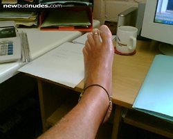 Left foot showing anklet and toe ring