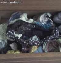 my ex-wifes panty drawer i try to leave she a present every time