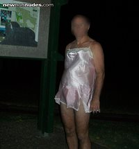 At local park in lingerie at night.