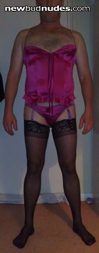 Hot pink lingerie
