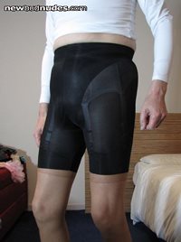 Tight black control panties - front view