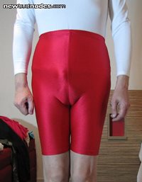 Red tight lycra shorts