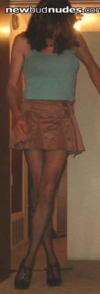Feeling sexy in my new JeanPaul skirt.