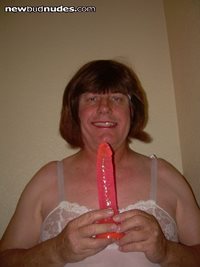 sucking my pink dildo. wish it was a cock