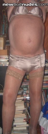Shiny bra and panties