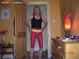 red tights and yellow belt - as demanded