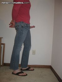 Roommate's jeans..a little short