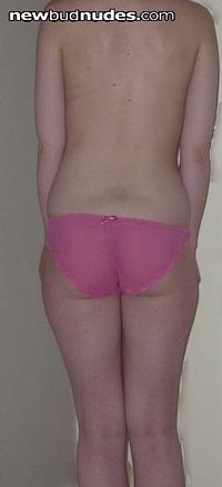 my gfs bum bum in knickers. she doesnt know im gonna wank into them later