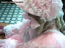 a sissy with her new bonnet