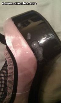 my cum on my heel was home alone last night so was fully dressed and in mak...