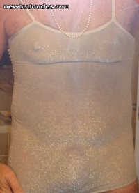 tits in gray dress
