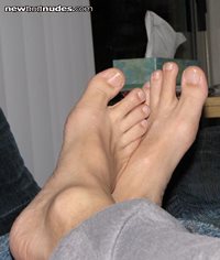 My nice smooth feet. Who would like to lick them ?Who would like a nice foo...