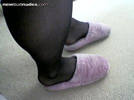 black stockings and soft slippers
