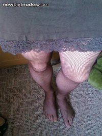brown fishnets