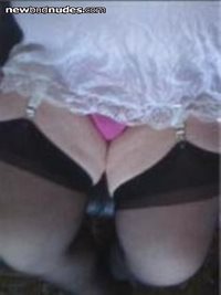 wearing my wife's undies lol  i'm such a naughty slut!!!