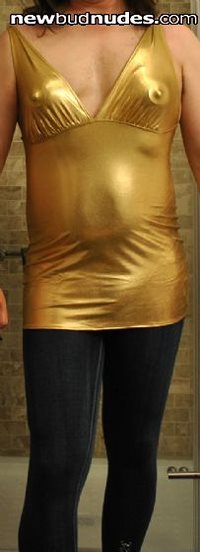 Jeggings and Gold Liquid Metal