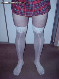 Fun in schoolgirl skirt