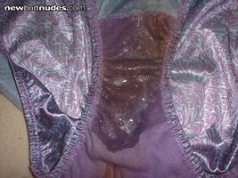 Pictures that turn me on: Cum on panties. A cuckold's wet dream: A wife's p...