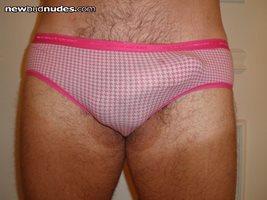 This pink & white checked VS cotton brief is one of my favorites. Do you li...