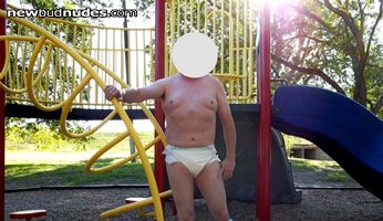 diapered at park