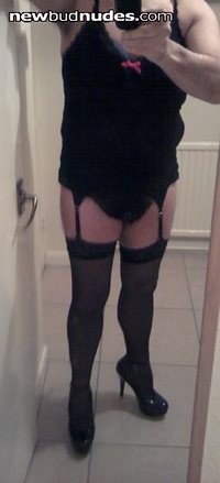 Just love Slutty heels, stockings and lace. xxx