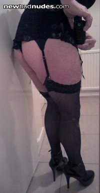 Does my girly bum look big in these new heels. xxxx
