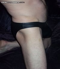 leather look with cock pouch sexy hot nicks for sale will come clean or cum...