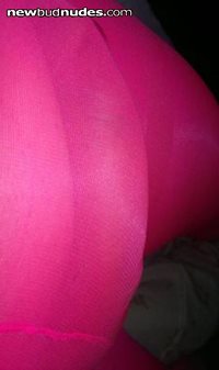 sumy cock inside hot pink tights