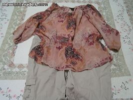 New sheer blouse and capris