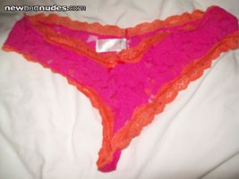 ex-wife's colourful lacey panties