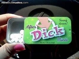Avoid Nasty Breath with "After Dick Mints"